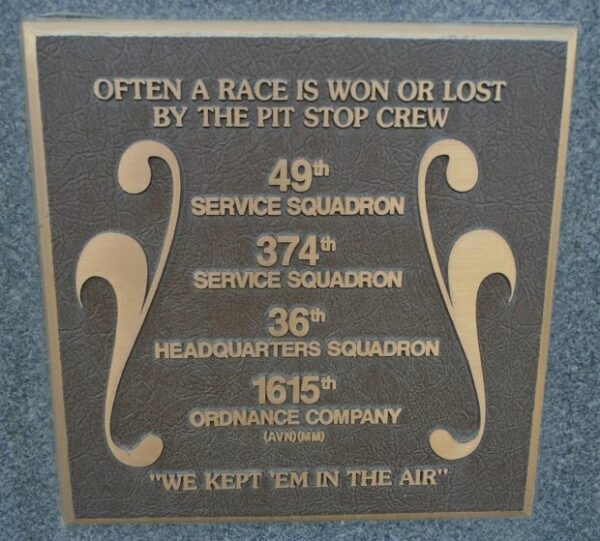 49TH SERVICE SQUADRON WAR MEMORIAL PLAQUE