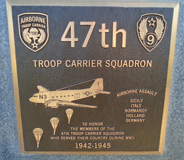 USAF ACADEMY 47TH TROOP CARRIER SQUADRON WAR MEMORIAL PLAQUE