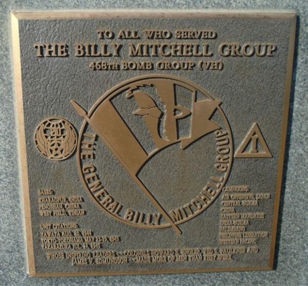 USAF ACADEMY 468TH BOMB GROUP (VH) WAR MEMORIAL PLAQUE