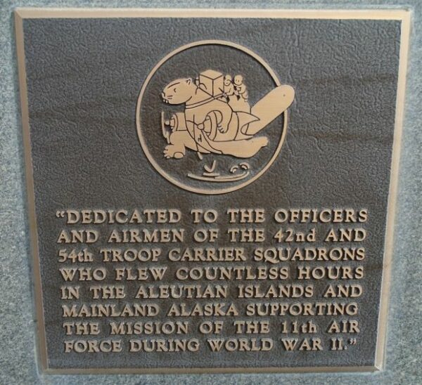 42ND AND 54TH TROOP CARRIER SQUADRONS WAR MEMORIAL PLAQUE