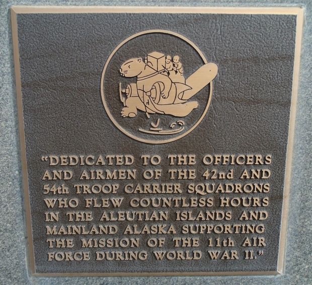 42ND AND 54TH TROOP CARRIER SQUADRONS WAR MEMORIAL PLAQUE