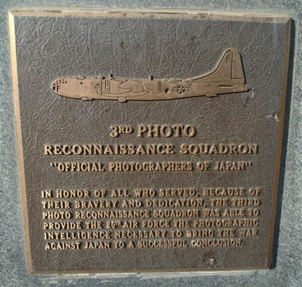 3RD PHOTO RECONNAISSANCE SQUADRON WAR MEMORIAL PLAQUE
