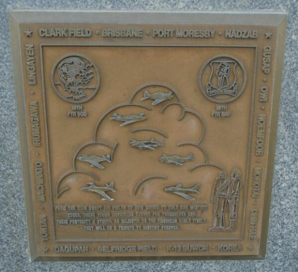 39TH FTR SQD 35TH FTR GRP WAR MEMORIAL PLAQUE