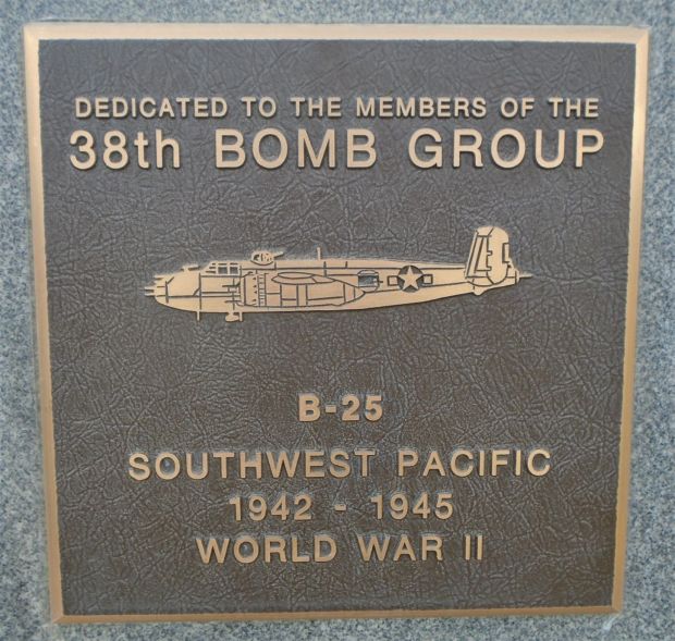 USAF ACADEMY 38TH BOMB GROUP WAR MEMORIAL PLAQUE