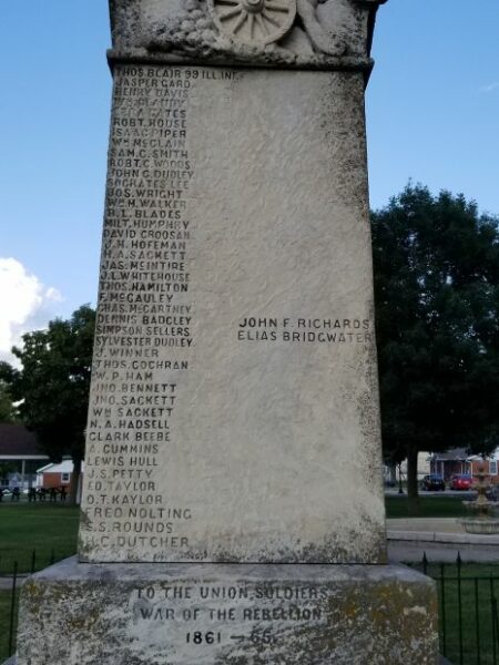 BARRY CIVIL WAR MEMORIAL  SIDE A