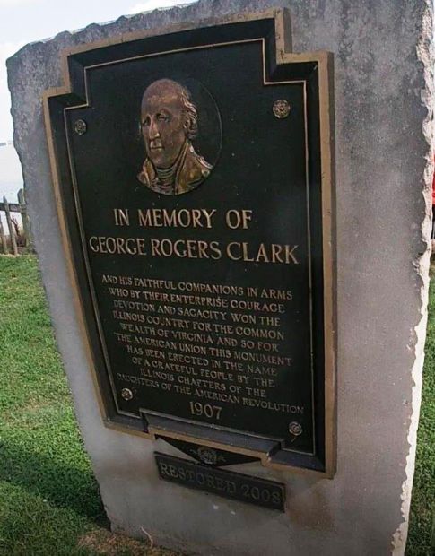 IN MEMORY OF GEORGE ROGERS CLARK REVOLUTIONARY WAR MEMORIAL PLAQUE