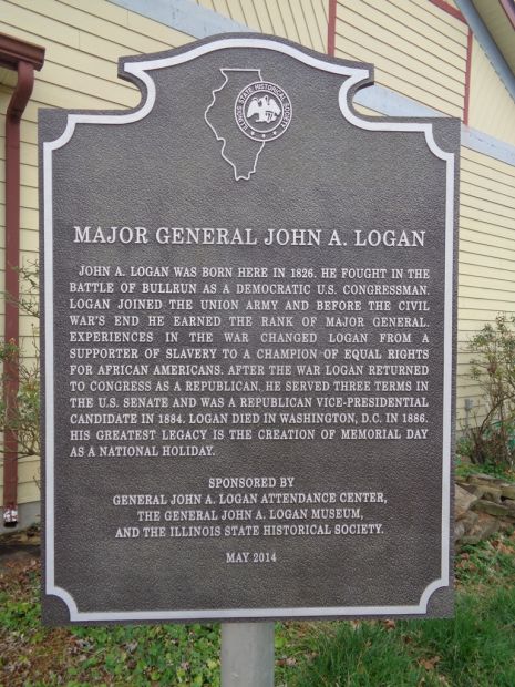 MAJOR GENERAL JOHN A LOGAN WAR MEMORIAL MARKER