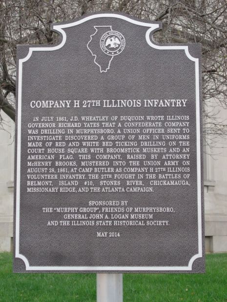 COMPANY H 27TH ILLINOIS INFANTRY WAR MEMORIAL MARKER