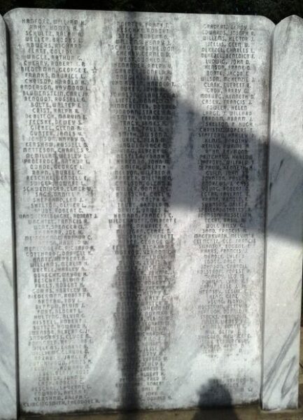 GENESEO, IL WORLD WAR II HONOR ROLL MEMORIAL RIGHT STONE