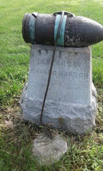 6″ SHELL FROM BATTLESHIP MAINE MEMORIAL