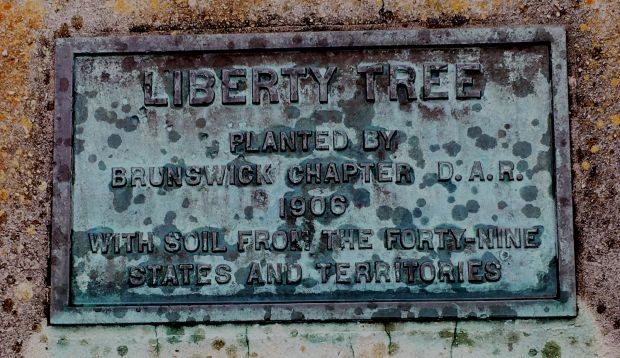BRUNSWICK LIBERTY TREE WAR MEMORIAL PLAQUE