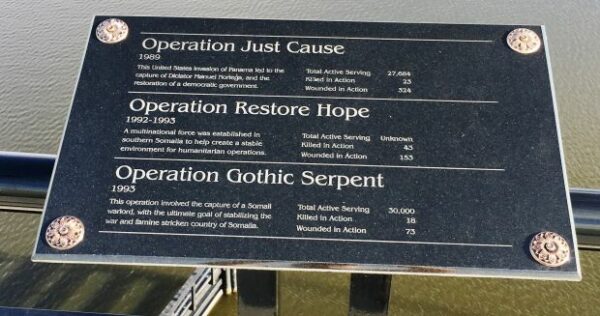 TOM STAED VETERANS MEMORIAL BRIDGE PLAQUE K