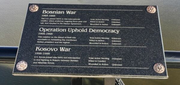 TOM STAED VETERANS MEMORIAL BRIDGE PLAQUE C