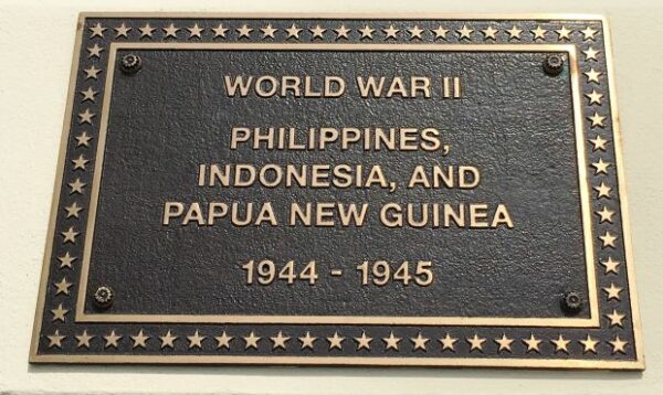 WORLD WAR II PHILIPPINES MEMORIAL PLAQUE