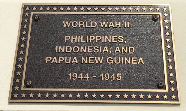 WORLD WAR II PHILIPPINES MEMORIAL PLAQUE