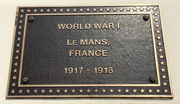 WORLD WAR I LE MANS, FRANCE MEMORIAL PLAQUE