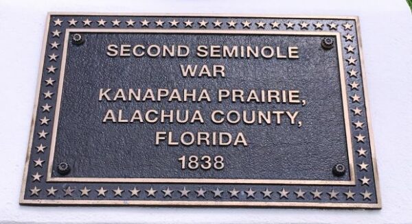 SECOND SEMINOLE WAR KNAPAHA PRAIRE MEMORIAL PLAQUE