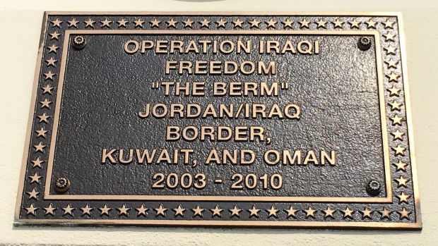 OPERATION IRAQI FREEDOM “THE BERM” MEMORIAL PLAQUE