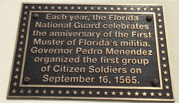 FIRST MUSTER OF FLORIDA’S MILITIA MEMORIAL PLAQUE