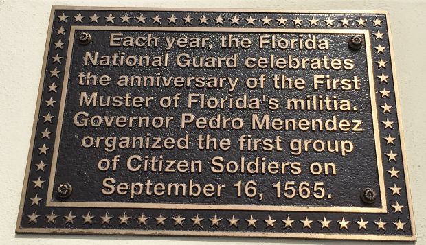 FIRST MUSTER OF FLORIDA’S MILITIA MEMORIAL PLAQUE