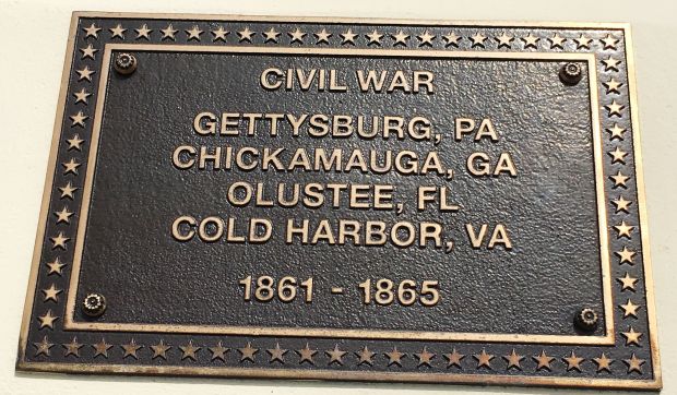 SAINT AUGUSTINE CIVIL WAR MEMORIAL PLAQUE