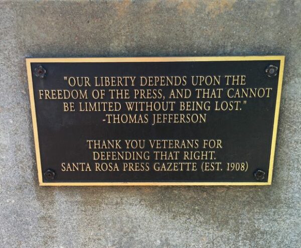 SANTA ROSA COUNTY VETERANS MEMORIAL PLAZA PLAQUE C