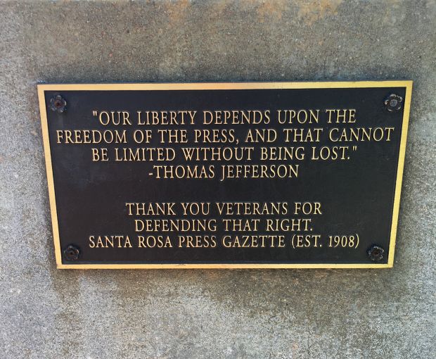 SANTA ROSA COUNTY VETERANS MEMORIAL PLAZA PLAQUE C