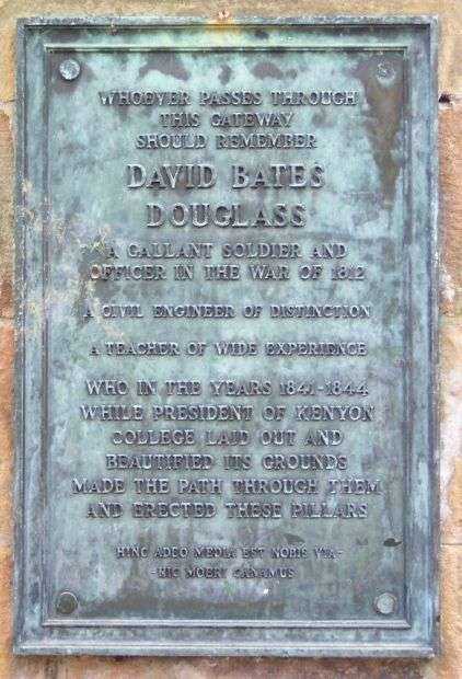 DAVID BATES DOUGLAS MEMORIAL PLAQUE