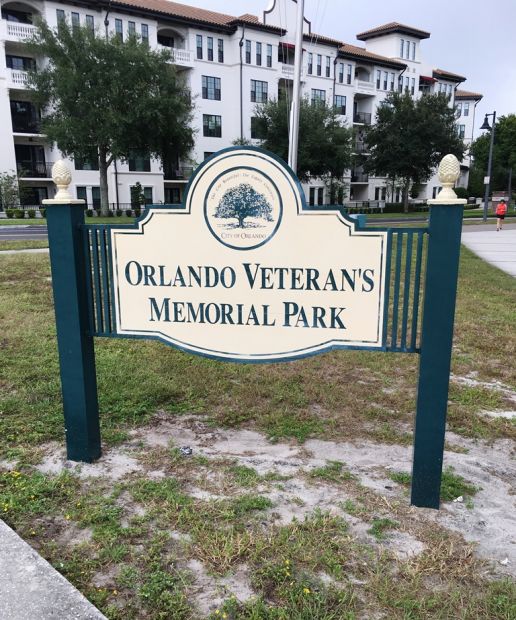 ORLANDO VETERANS MEMORIAL PARK  MARKER