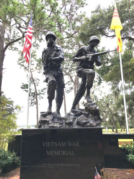 CITY OF ORLANDO VIETNAM WAR MEMORIAL STATUES SIDE A