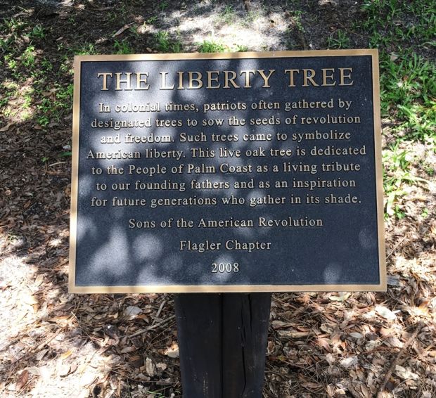 PALM COAST THE LIBERTY TREE WAR MEMORIAL PLAQUE