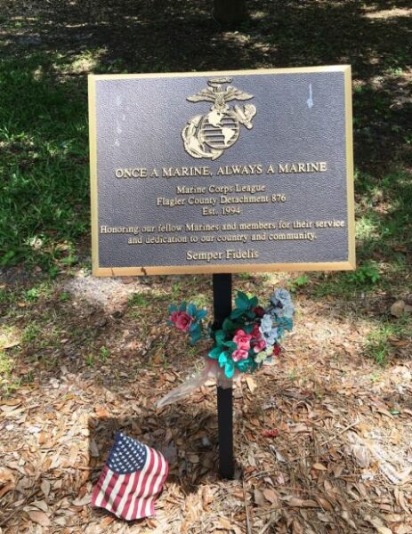 ONCE A MARINE ALWAYS A MARINE MEMORIAL PLAQUE
