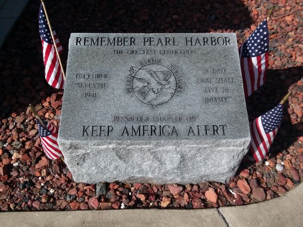 BARRANCAS NATIONAL CEMETERY REMEMBER PEARL HARBOR WAR MEMORIAL