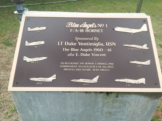 BLUE ANGELS NO. 1 F/A-18 HORNET MEMORIAL PLAQUE