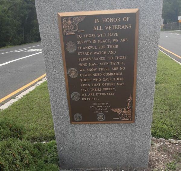 HALL BURKE V.F.W. POST #5447 WAR VETERANS MEMORIAL