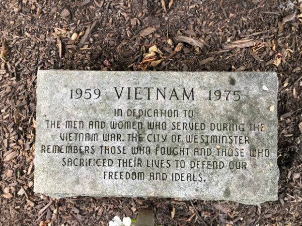 WESTMINSTER VIETNAM WAR MEMORIAL TABLET