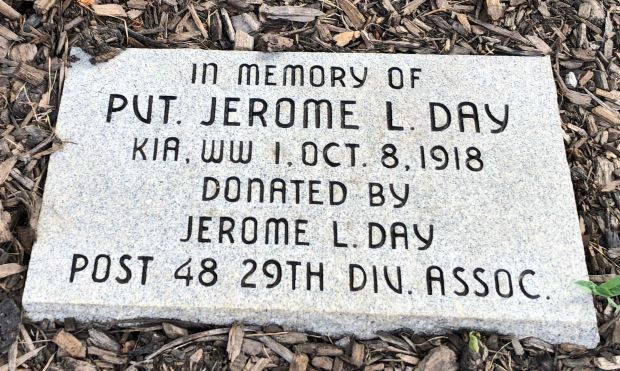 PVT. JEROME L. DAY WAR MEMORIAL TABLET