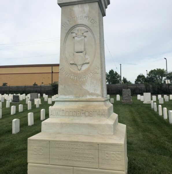 A.W. DODGE POST 44 G.A.R. CIVIL WAR MEMORIAL SIDE A