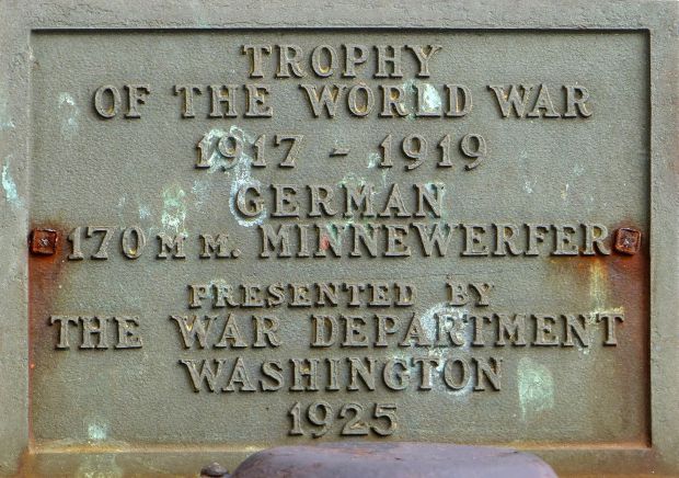 TROPHY OF THE WORLD WAR MEMORIAL PLAQUE