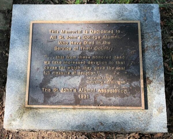 ST. JOHN’S COLLEGE ALUMNI ULTIMATE SACRIFICE WAR MEMORIAL