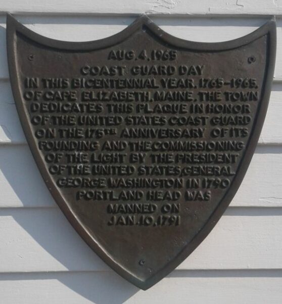 AUG. 4, 1965 COAST GUARD DAY MEMORIAL PLAQUE