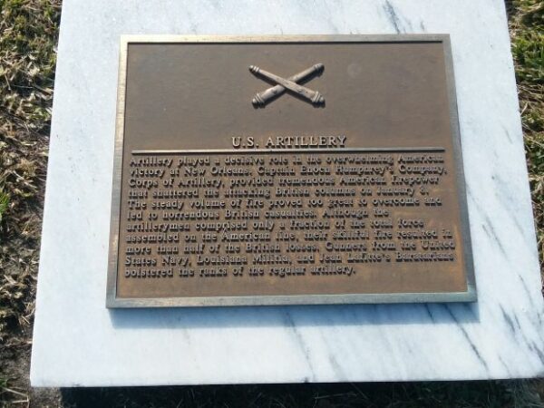 U.S. ARTILLERY WAR MEMORIAL PLAQUE