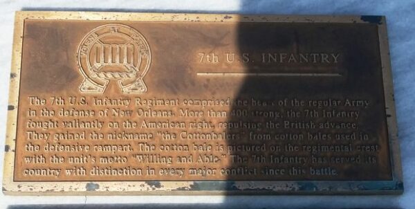 7TH U.S. INFANTRY WAR MEMORIAL PLAQUE