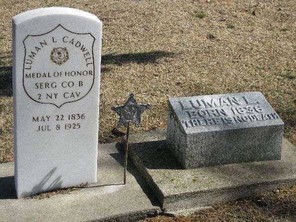 SERG. LUMAN L. CADWELL MEDAL OF HONOR GRAVESTONE