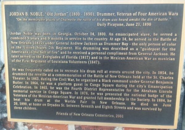JORDAN B. NOBLE “OLD JORDAN” WAR MEMORIAL PLAQUE