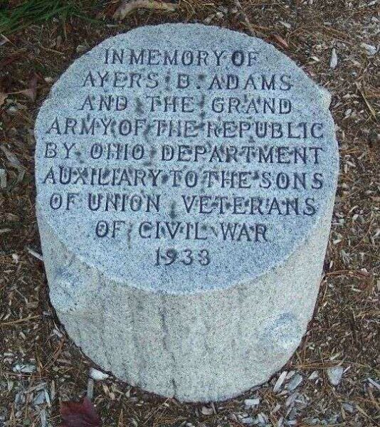 AYERS B. ADAMS AND GAR MEMORIAL STONE