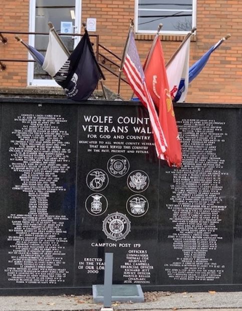 WOLFE COUNTY VETERANS WALL DEDICATION STONE