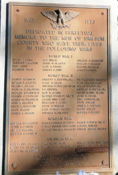 SIMPSON COUNTY WAR VETERANS