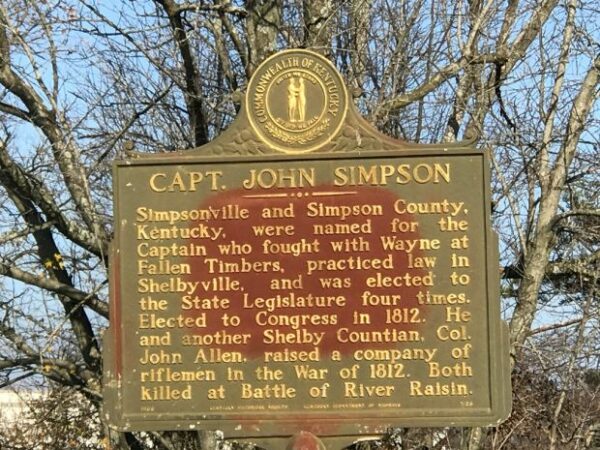 CAP[T. JOHN SIMPSON WAR MEMORIAL MARKER