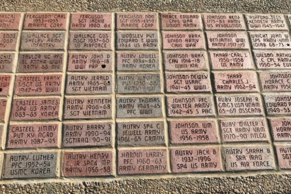 ROSINE AREA VETERANS MEMORIAL BRICKS SECTION D